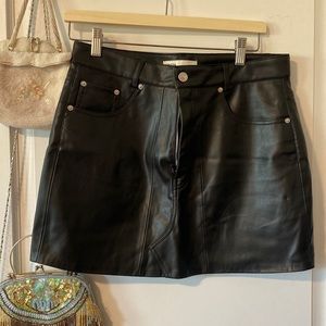 Zara Faux Leather Mini Skirt